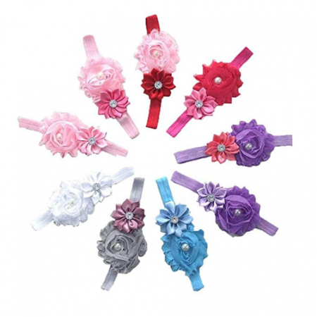 niceeshop(TM) Baby Girls Cute Rose Flower Pearl Headband Hair Accessories